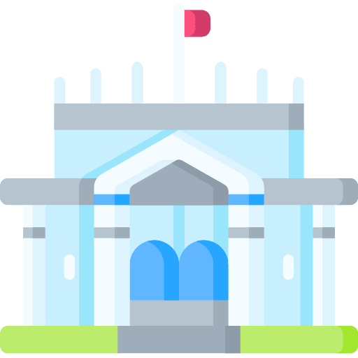 Government architecture and city embassy ministry icon