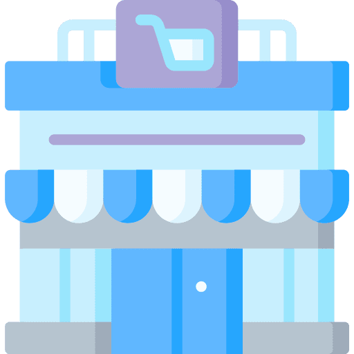 Grocery store market commerce building icon