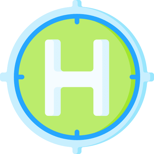 Helipad helicopter landing transport helipad icon