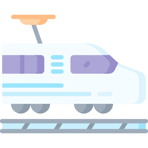 Commuter railway transport subway icon