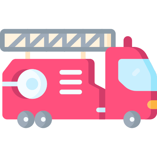 Fire truck security automobile emergency icon