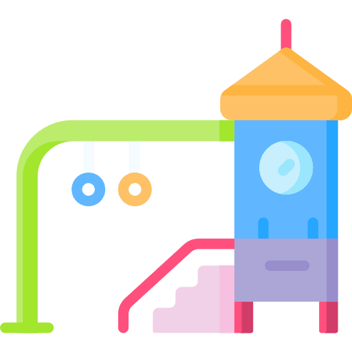 Playground architecture and city town playground icon