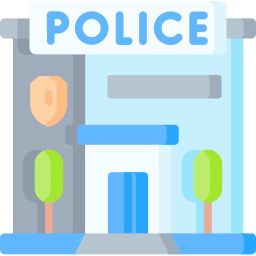 Police station sheriff police station buildings icon