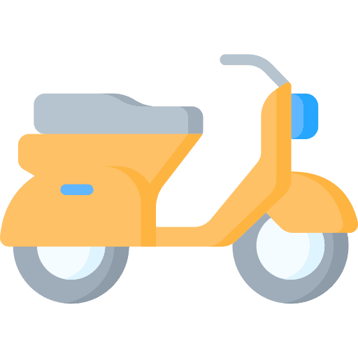 Scooter transport motorcycle vehicle icon