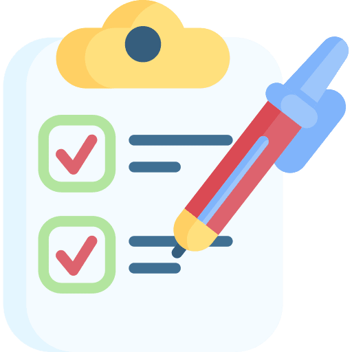 Checklist appraisal assumption checking icon
