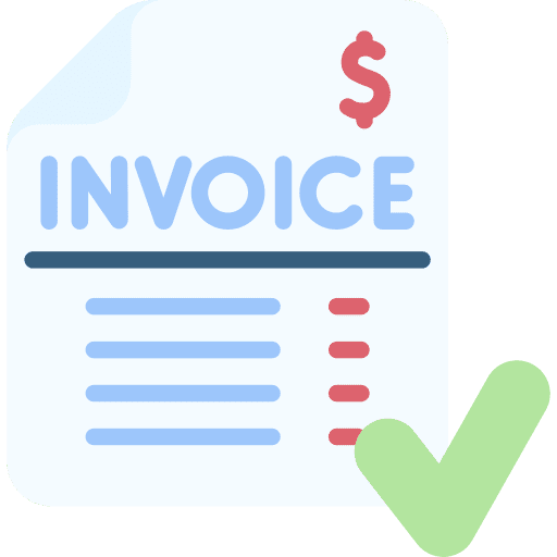 Invoice dollar invoice check icon