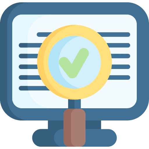 Audit data data analytics search icon