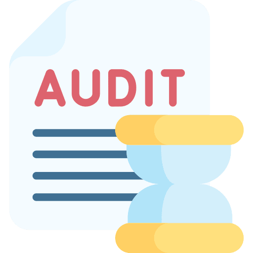 Audit time business and finance regulation icon