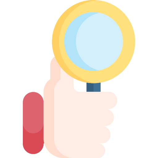 Auditor audit search hand icon