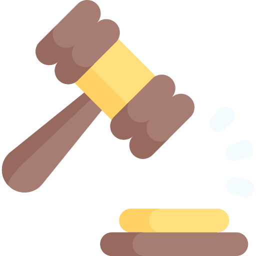 Law trial security mace icon