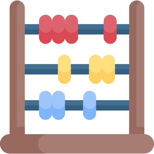 Abacus calculator abacus childhood icon