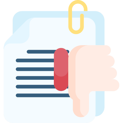 Audit business and finance audit failed icon