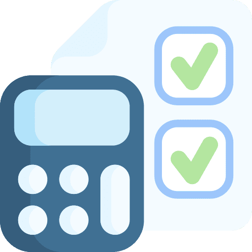 Calculate criteria budget document icon