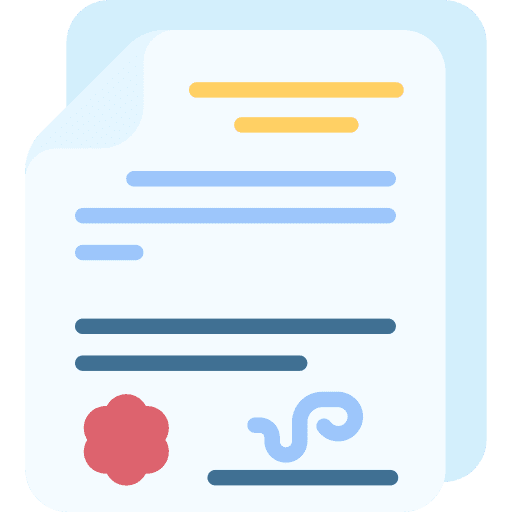 Contract pencil contract document icon