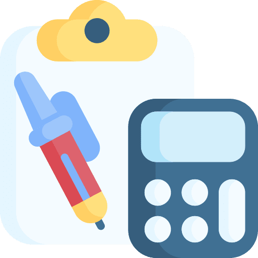 Audit calculator stadistics verification icon