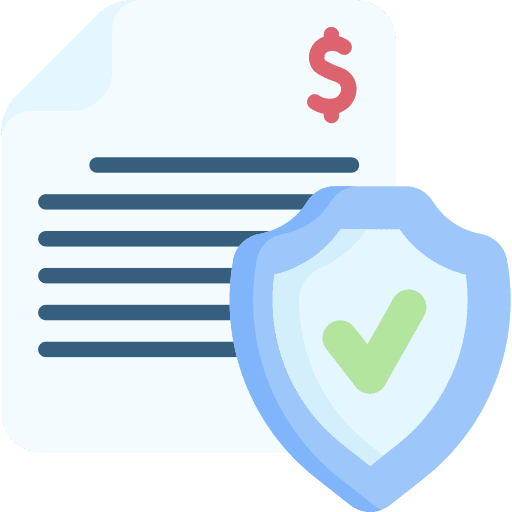 Insurance protection symbol dollar icon