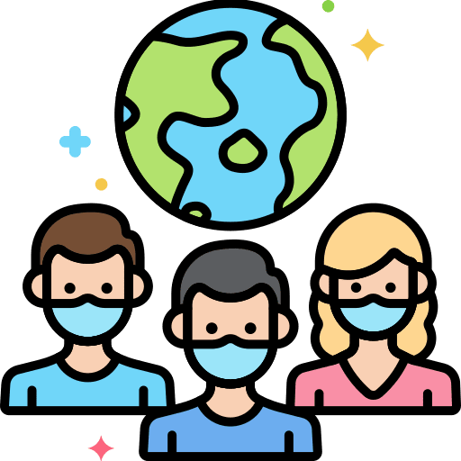 New normality distance protection healthcare and medical icon