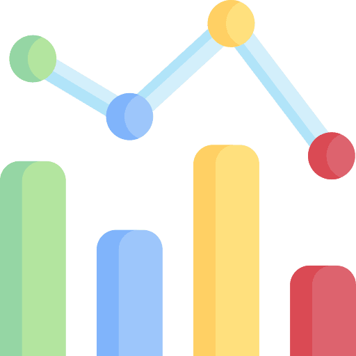 Statistics bar chart chart business and finance icon