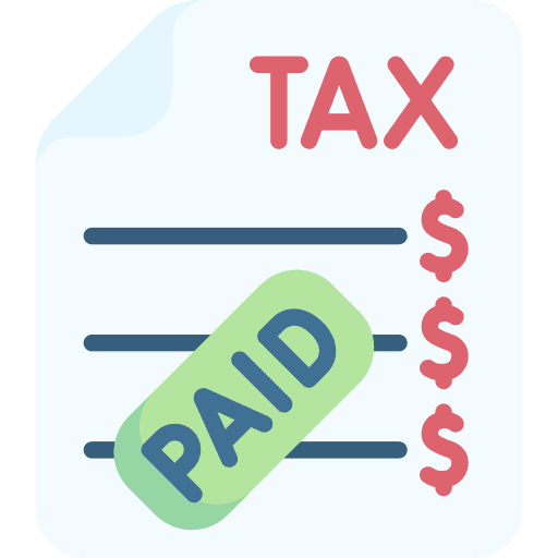 Tax file dollar finances icon