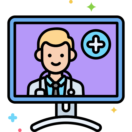 Doctor surgery vr simulation icon