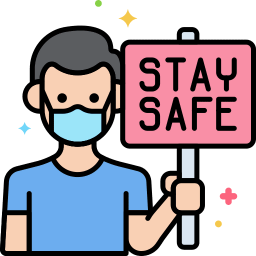 Safety check security lock icon