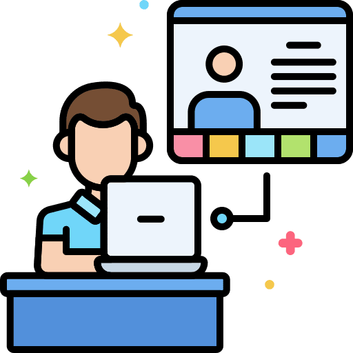 Webinar online healthcare and medical conference icon