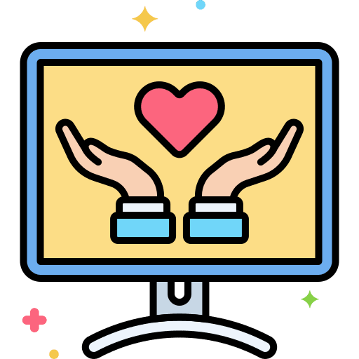 Care care healthcare and medical virtual reality icon