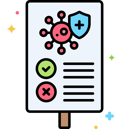 Safety healthcare and medical safety tip icon