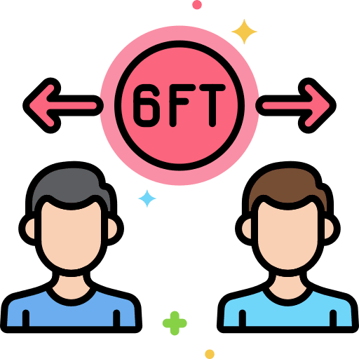 Social distancing social distancing coronavirus protection icon