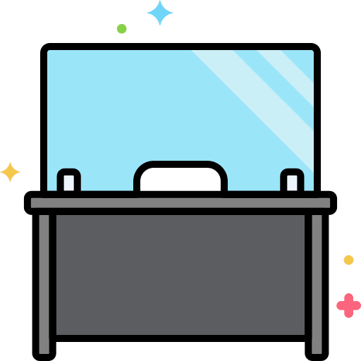 Sneeze guard cough illness icon