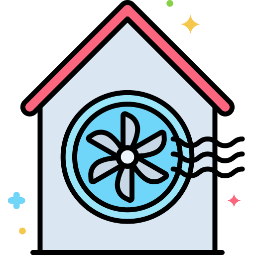 Ventilation cooling ventilate heating icon