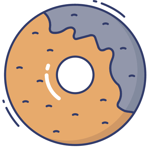 Donut dessert food and restaurant donut icon
