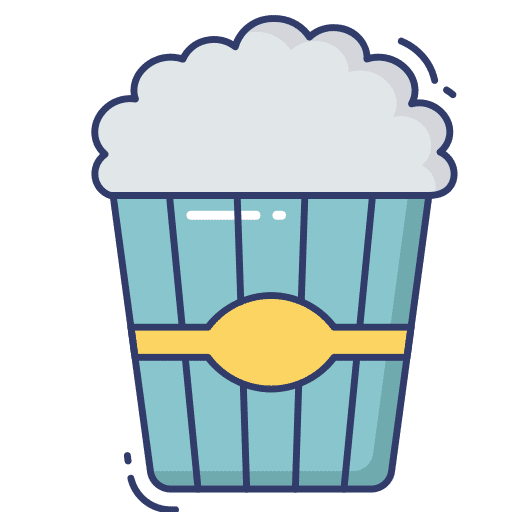 Popcorn food and restaurant snack corn icon
