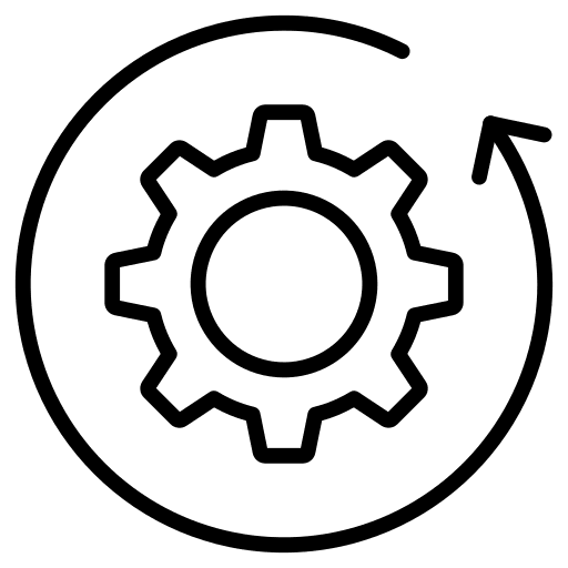 Cogwheel management setting cogwheel icon