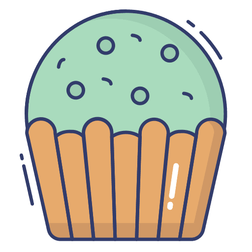 Cup cake sweet cannabis food and restaurant icon