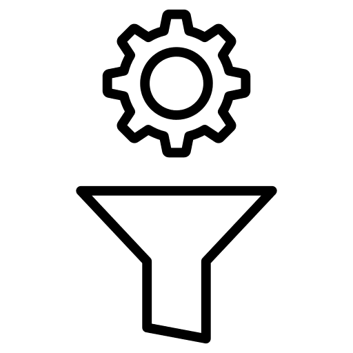 Cogwheel configuration filter cogwheel icon