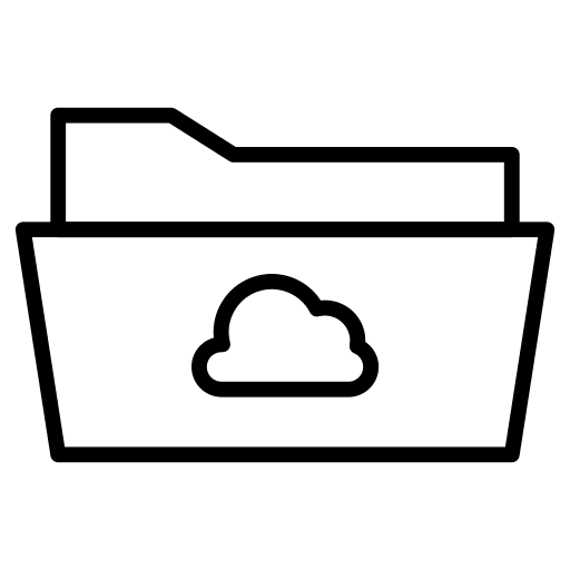 Folder files and folders cloud storage icon