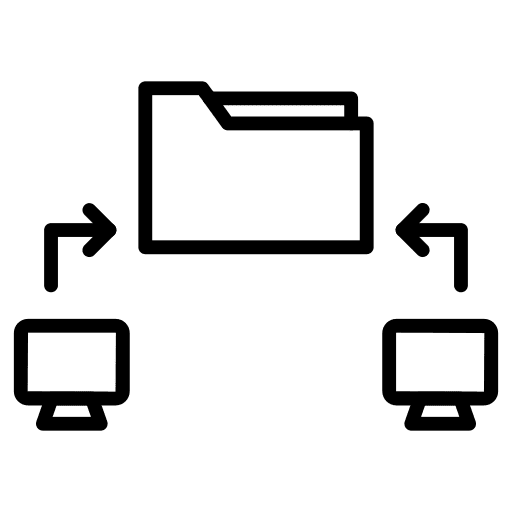 Folder monitor files and folders arrow icon