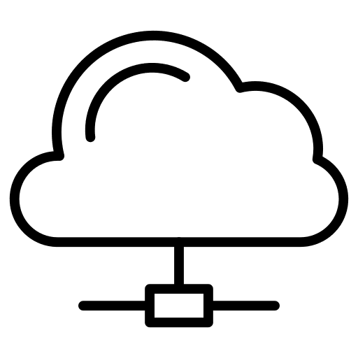 Cloud sharing cloud data icon