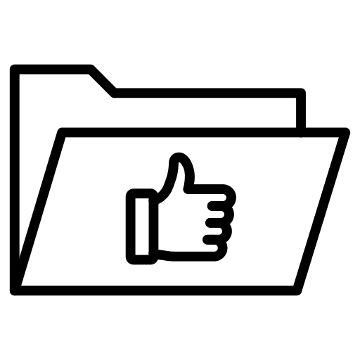Folder folder thumbs up data storage icon