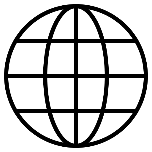 Global internet networking world icon