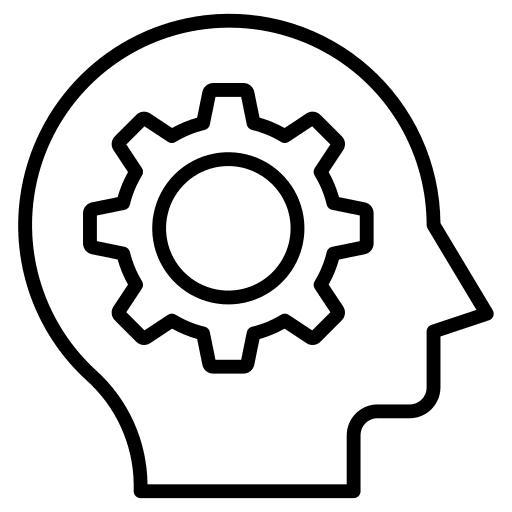 Head learn setting thinking icon