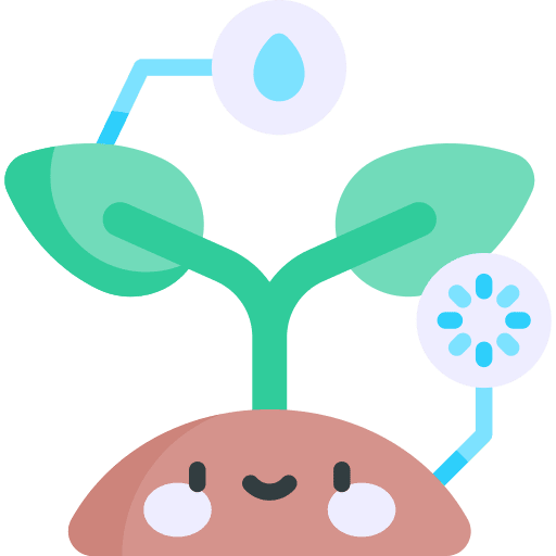 Plant smart farm watering growth icon