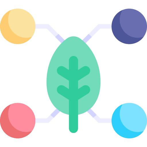 Data nature leaves data icon