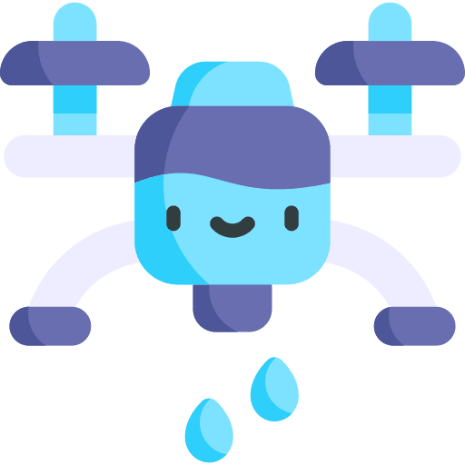 Drone electronics irrigation system watering icon