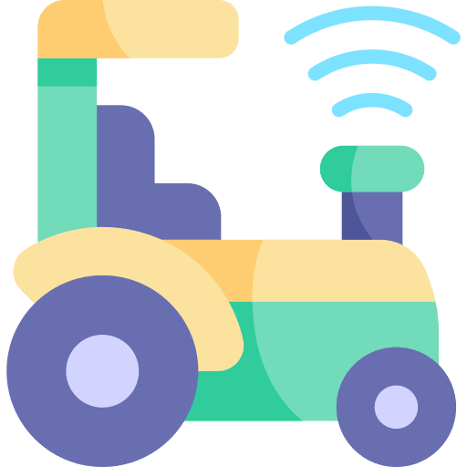 Tractor smart farm agriculture vehicle icon