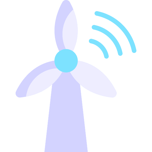 Windmill wind turbine technology farming and gardening icon