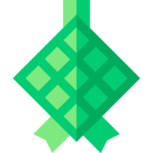 Ketupat food muslim fasting icon