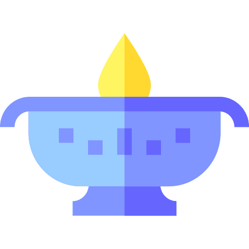 Oil lamp cultures wellness lamp icon