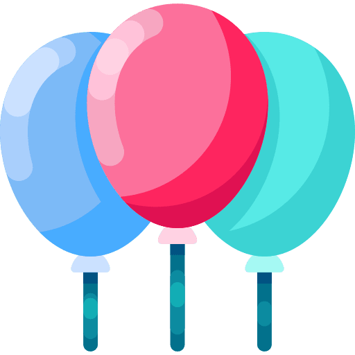 Balloons decoration entertainment celebration icon